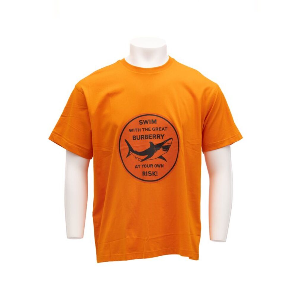 Burberry Orange Cotton Men's T-Shirt